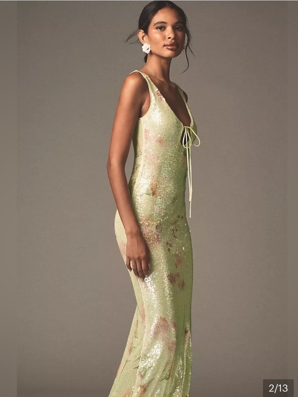 Bardot sequined open back maxi dress